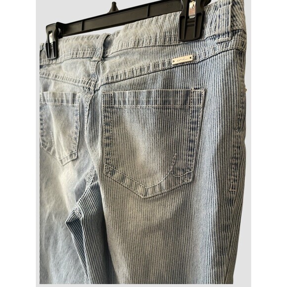Inc Denim Striped Skinny Jeans Women’s Size 4 Light Wash - Picture 5 of 7